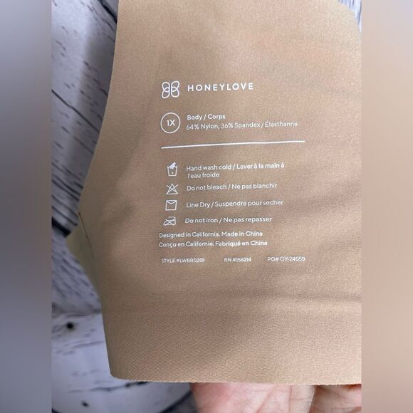 Honeylove Silhouette Bra Color Sand Neutral Minimalist Adjustable 1X - Picture 7 of 7